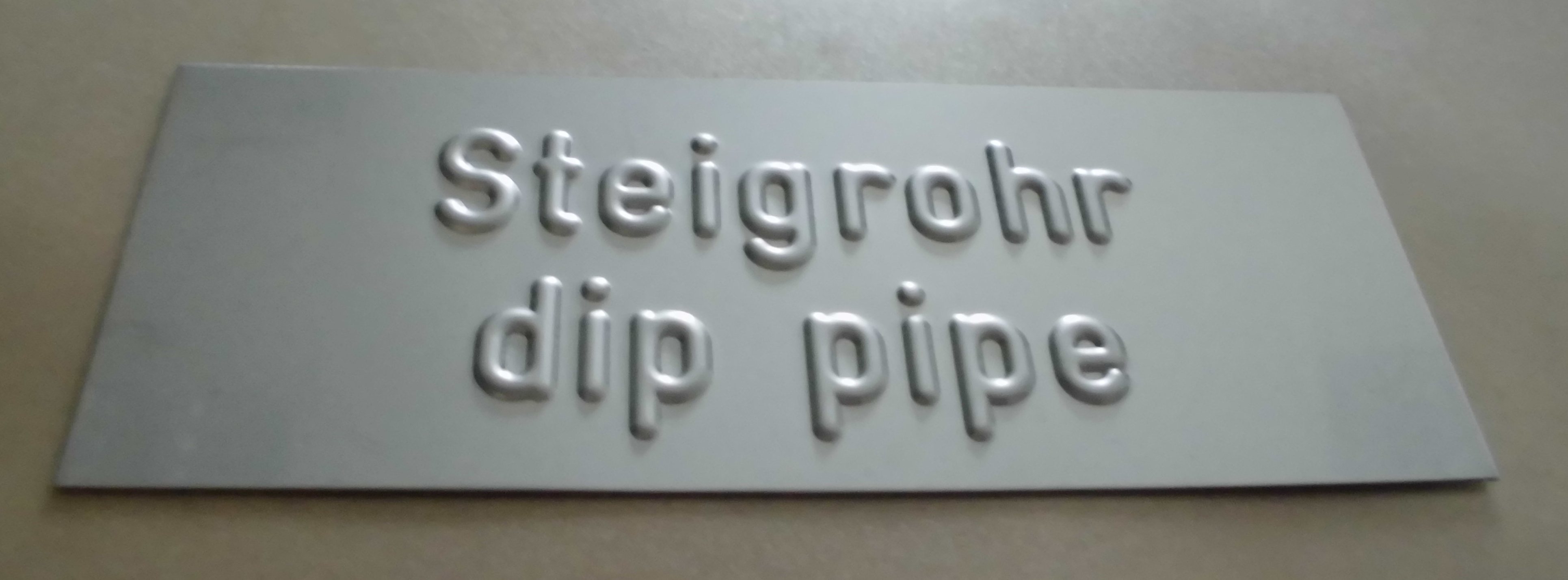 SCHILD V2A - KENNZEICHNUNG STEIGROHR SCHILD V2A - KENNZEICHNUNG STEIGROHR